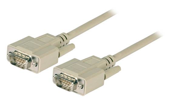 VGA Anschlusskabel, 2x HD-DSub 15 -- St.-St., 2,0m, beige SALE Multimedia VGA Anschlusskabel
