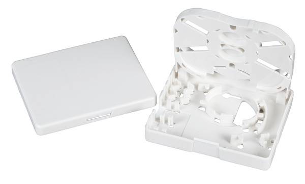 FTTx Kompakt-Anschlussbox, Anschluss: 2x -- SC-Simplex/LC-Duplex Glasfaserverkabelung FTTH Glasfaser