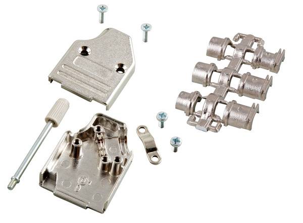 Vollmetallhaube 35° E-MHDM35 37-K -- Multimedia Serielle und Paralelle Kabel und Adapter D Sub