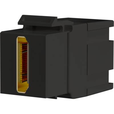 Keystone Einbauadapter HDMI A - A -- schwarz Kupferverkabelung + Adapter