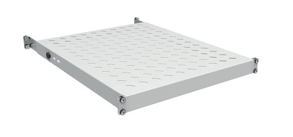 19 1HE Fachboden fest, ET 550..650 mm -- 120 kg, ST 800, RAL9005 Netzwerk- und Serverschränke für