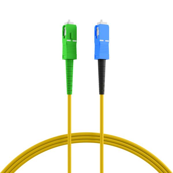 Simplex Patchkabel SC/APC-SC OS2 G657A2 -- 3m LSZH 3mm gelb Glasfaserverkabelung Glasfaser OS2