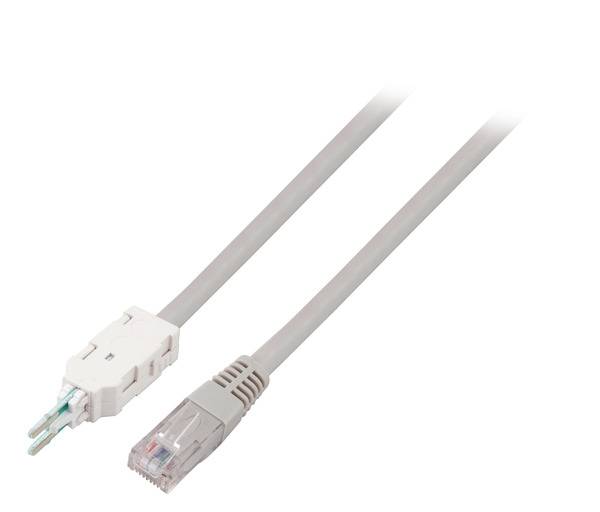 Patchkabel RJ45-LSA 1DA 4-pol. Belegung: -- 4/5 - 3/6, 2,0 m Kupferverkabelung Telekom + LSA Systeme