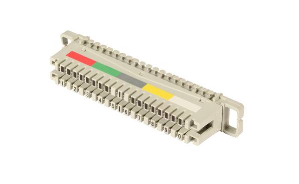 LSA-Anschlussleiste 2/10 zu 10DA ohne -- Farbcode Kupferverkabelung Telekom + LSA Systeme LSA 2