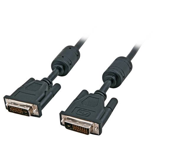 DVI-D Dual Link Kabel, 2x 24+1 -- St.-St., AWG 30, 3,0m, schwarz Multimedia VGA / DVI Kabel