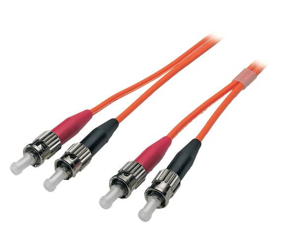 Duplex Patchkabel ST-ST OM2 -- 15m LSZH 3mm orange Glasfaserverkabelung Glasfaser OM2