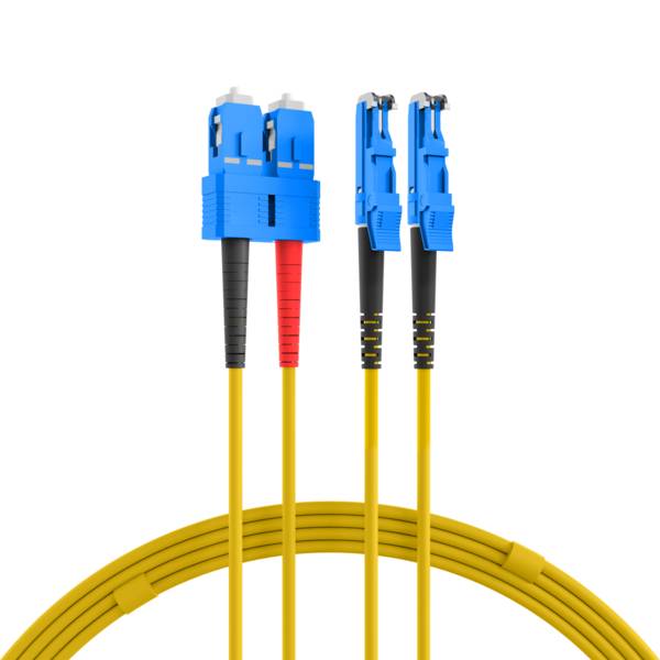 Duplex Patchkabel E2000®-SC OS2 -- 20m LSZH 3mm gelb Glasfaserverkabelung Glasfaser OS2