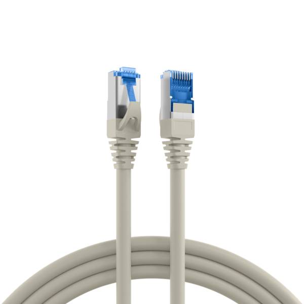 RJ45 Patchkabel Cat.6A S/FTP PVC -- UL grau 3m Kupferverkabelung Industrie
