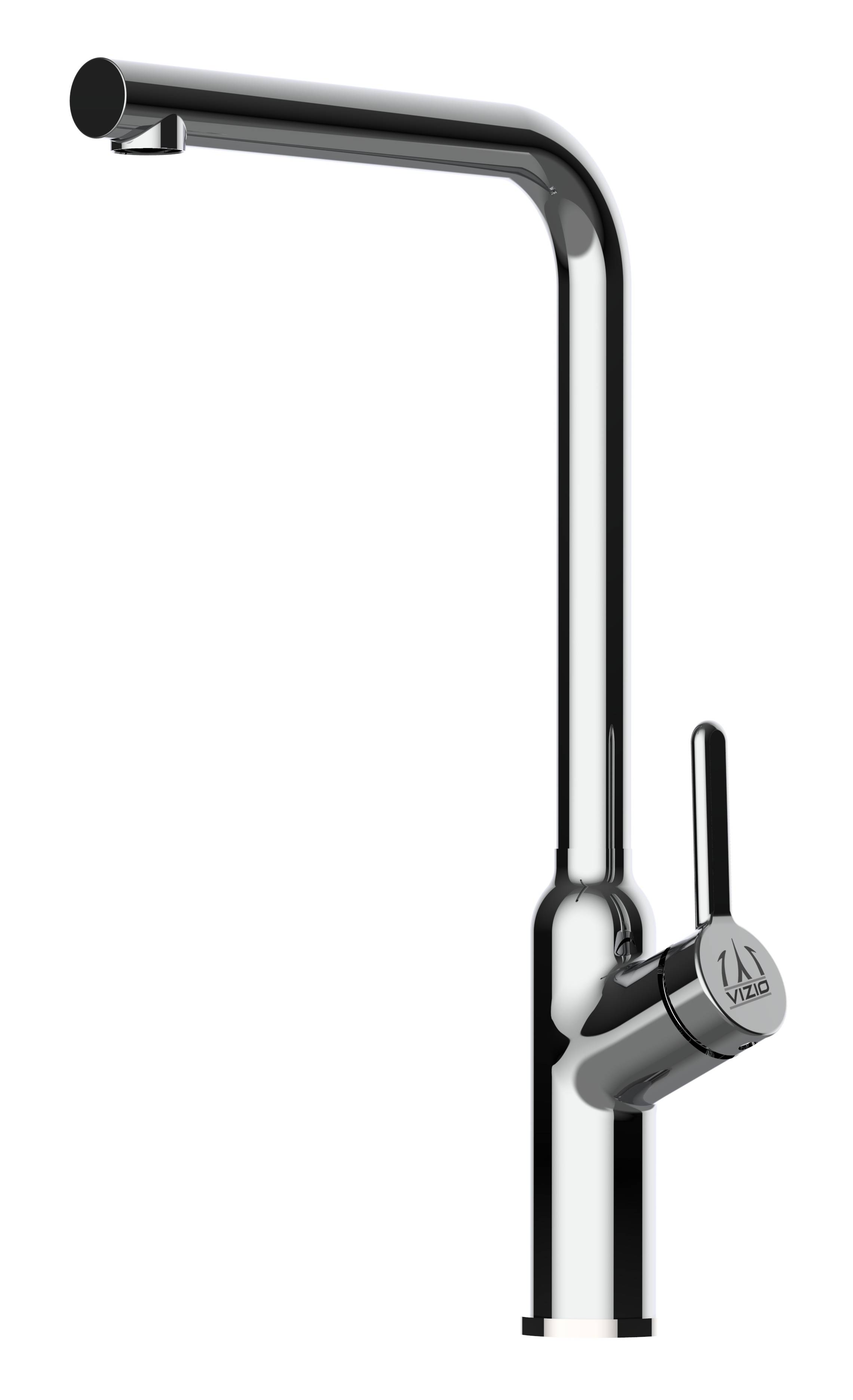 Wasserhahn Küche Spültischarmatur chrom Küchenarmatur mit 360° schwenkbarem L Auslauf - BOD Design