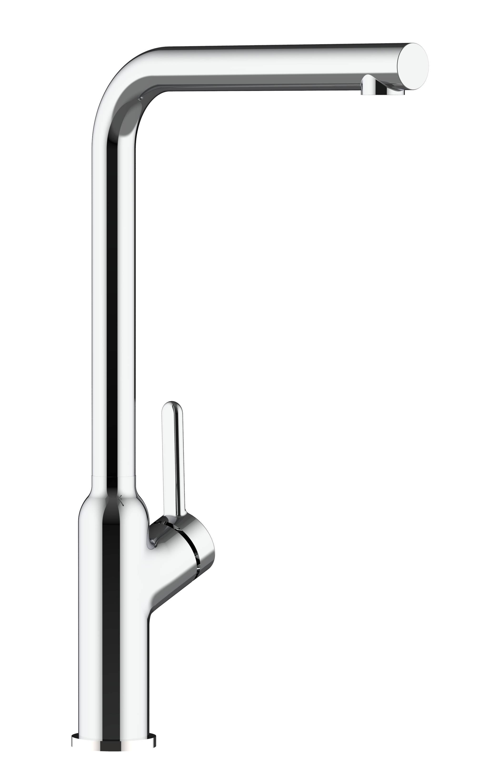 Wasserhahn Küche Spültischarmatur chrom Küchenarmatur mit 360° schwenkbarem L Auslauf - BOD Design