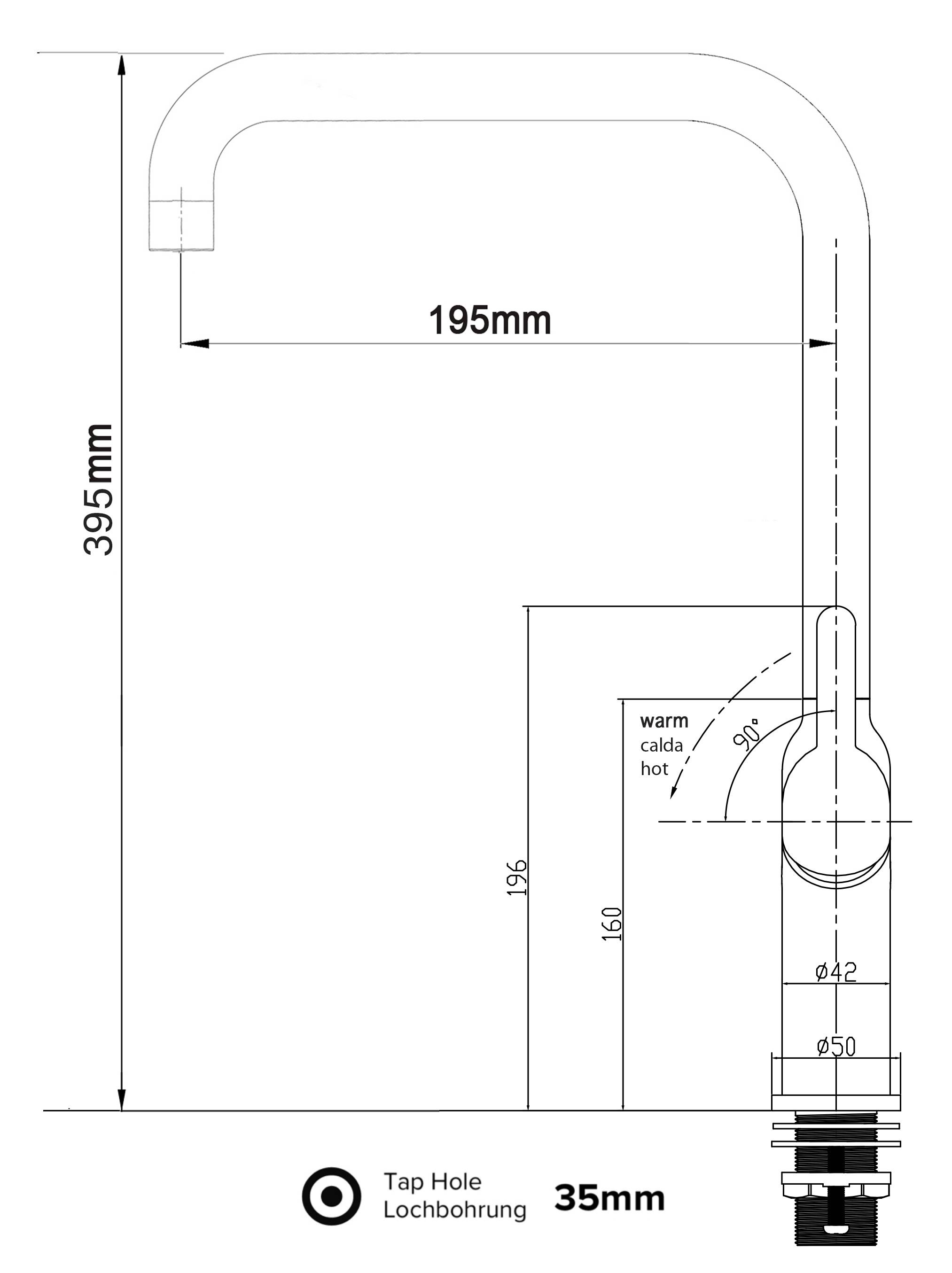 Wasserhahn Küche Spültischarmatur chrom Küchenarmatur mit 360° schwenkbarem N Auslauf - BOD Design