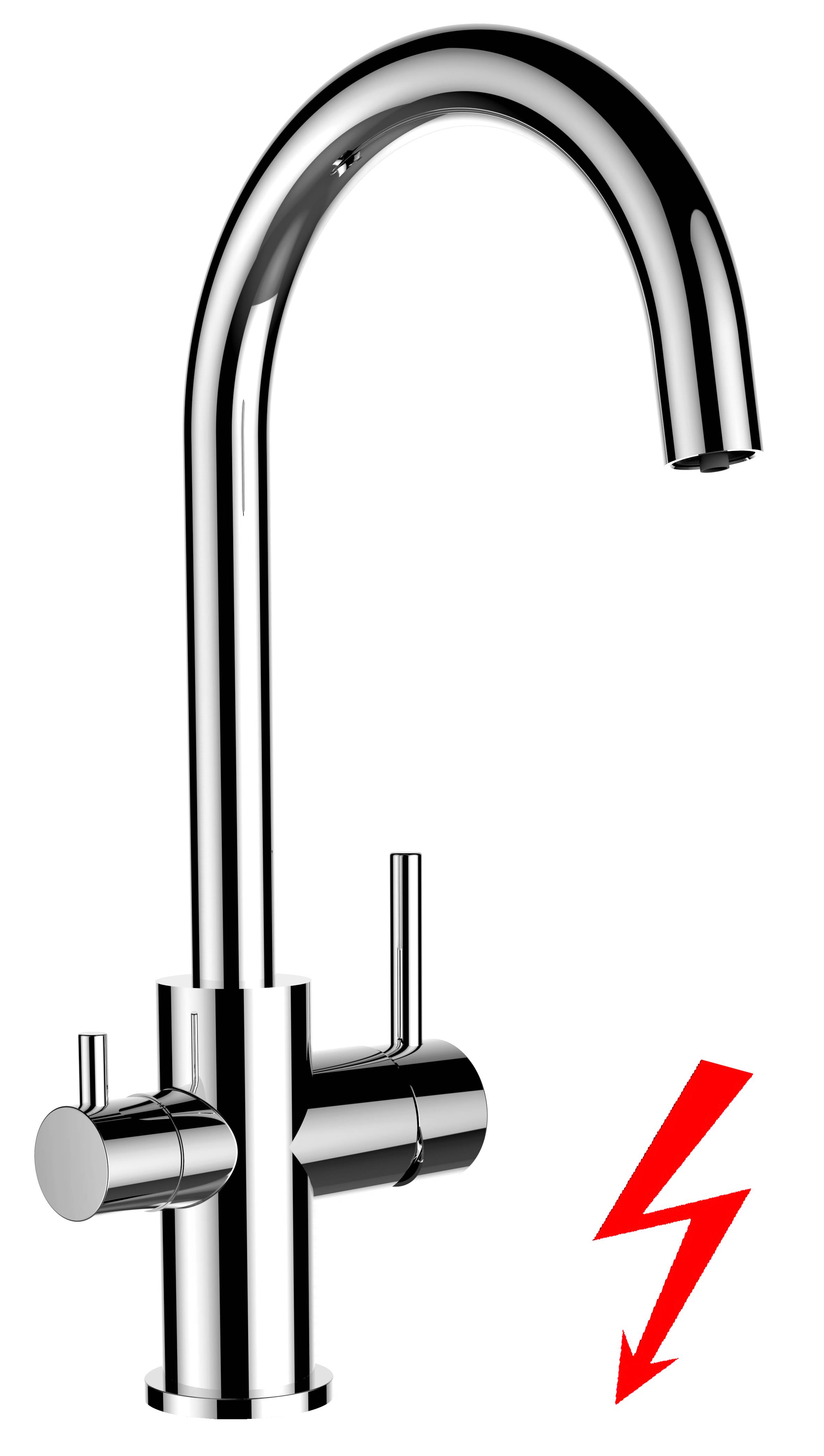 NIEDERDRUCK 3-Wege Wasserhahn Küche Spültischarmatur chrom Küchenarmatur mit U 360° schwenkbarem Auslauf