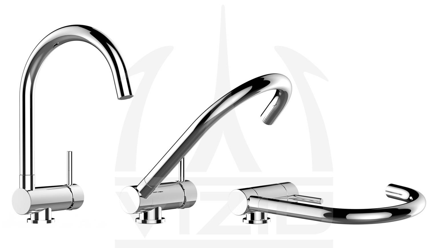 NIEDERDRUCK Unterfenster Wasserhahn Vorfenster Umklappbar 6 CM chrom Küchenarmatur mit 360° schwenkbarem U Auslauf