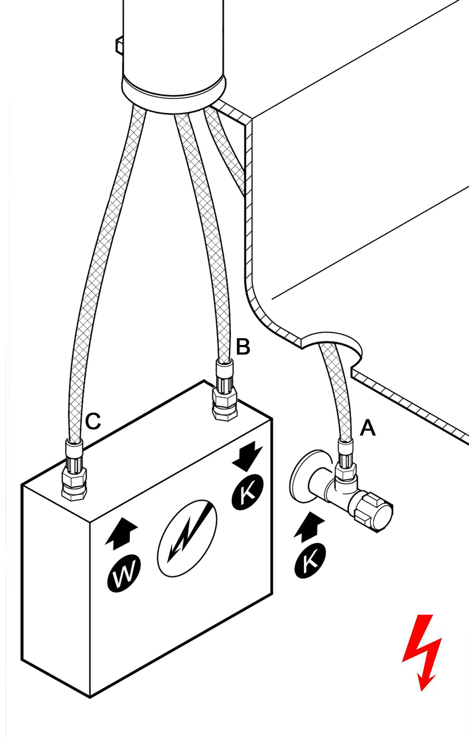 NIEDERDRUCK Unterfenster Wasserhahn Vorfenster Umklappbar 6 CM chrom Küchenarmatur mit 360° schwenkbarem blau Auslauf und abnehmbare 2 strahl Handbr