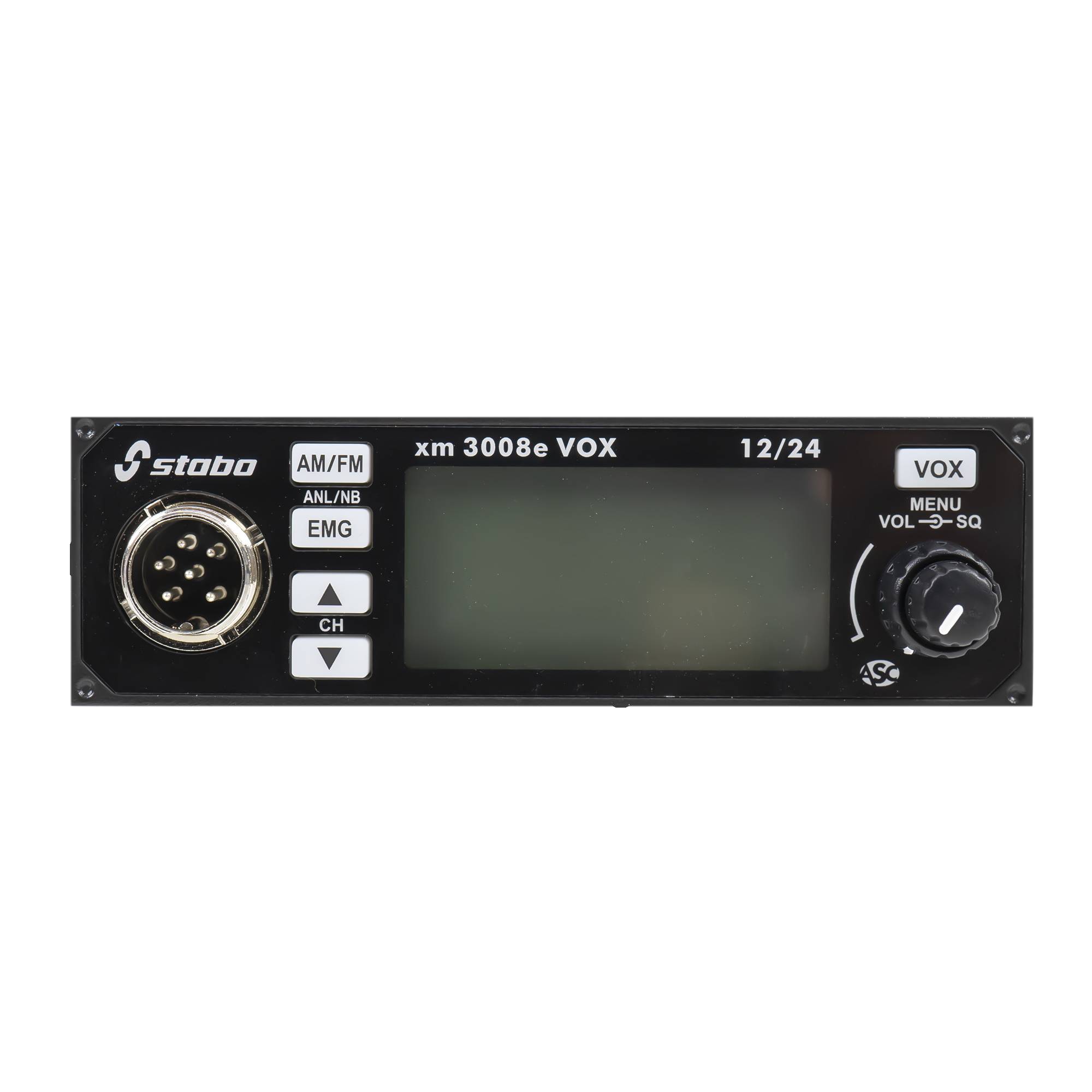 CB STABO XM 3008E AM-FM-Radiosender, 12-24 V, VOX, ASQ