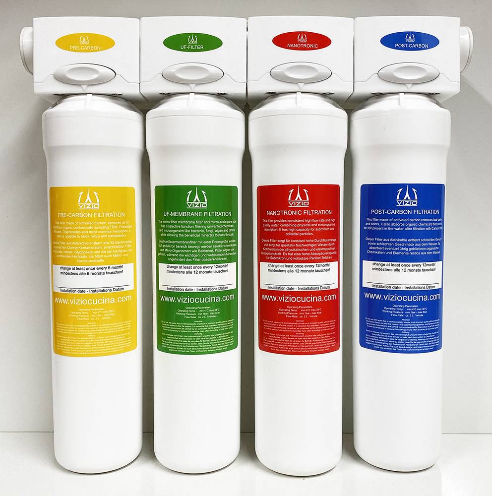 Trinkwasserfilter, Wasserfilter system, Hauswasserfilter 4 stadien Filtersystem - fuer 1 Jahr Trinkwasser
