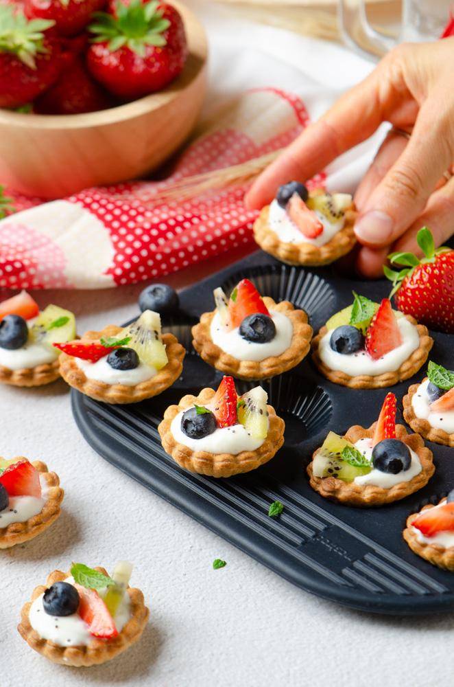 16er Mini-Tartlet Backform, grau