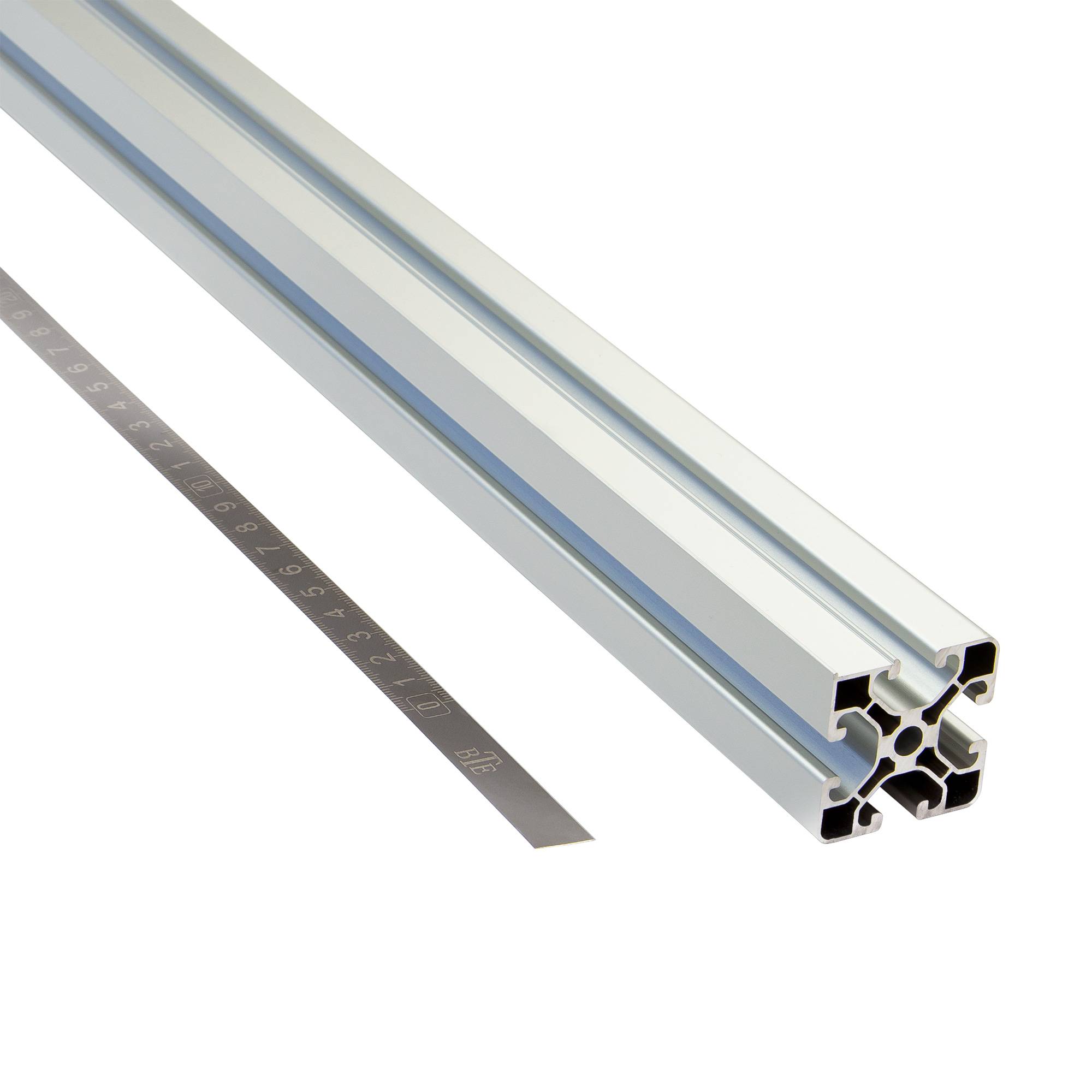 SCHMIDT systemprofile Längenanschlag B 2m Aluminium-Profil Säge-Anschlag Links-Rechts Maßband 2x Ablängklappe