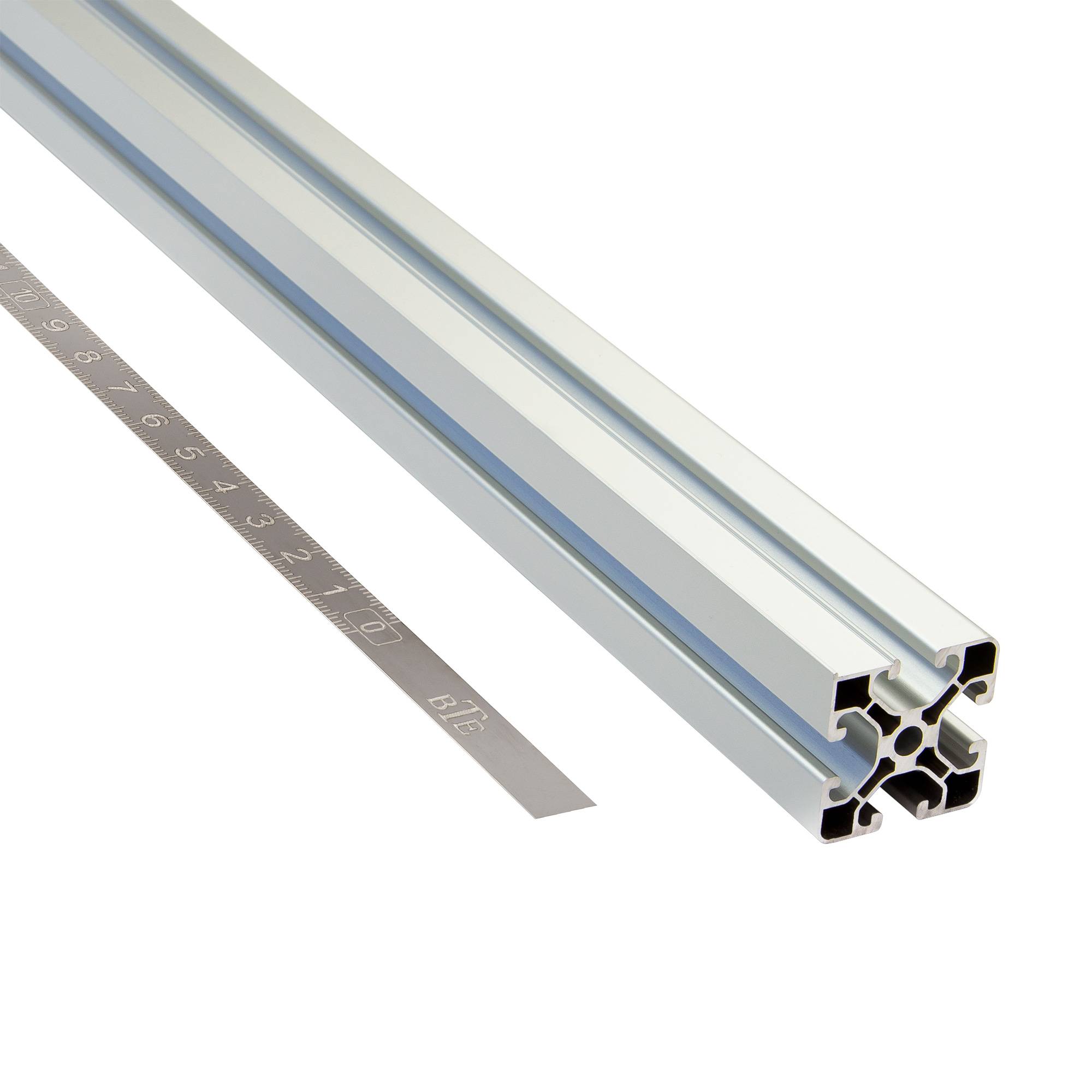 SCHMIDT systemprofile Längenanschlag C 2m Aluminium-Profil Säge-Anschlag Rechts-Links Maßband 2x Ablängklappe