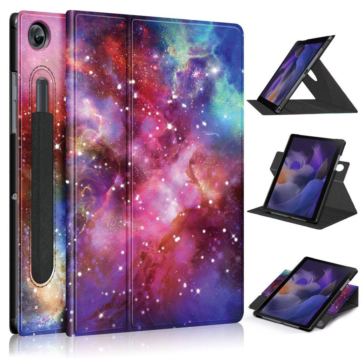 Für Samsung Galaxy Tab A8 2021 10.5 Zoll 360 Grad Rotation Tablet Tasche Hülle Case Cover Etui Schutz Motiv 1 Neu