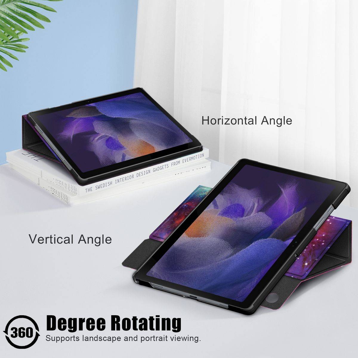Für Samsung Galaxy Tab A8 2021 10.5 Zoll 360 Grad Rotation Tablet Tasche Hülle Case Cover Etui Schutz Motiv 1 Neu