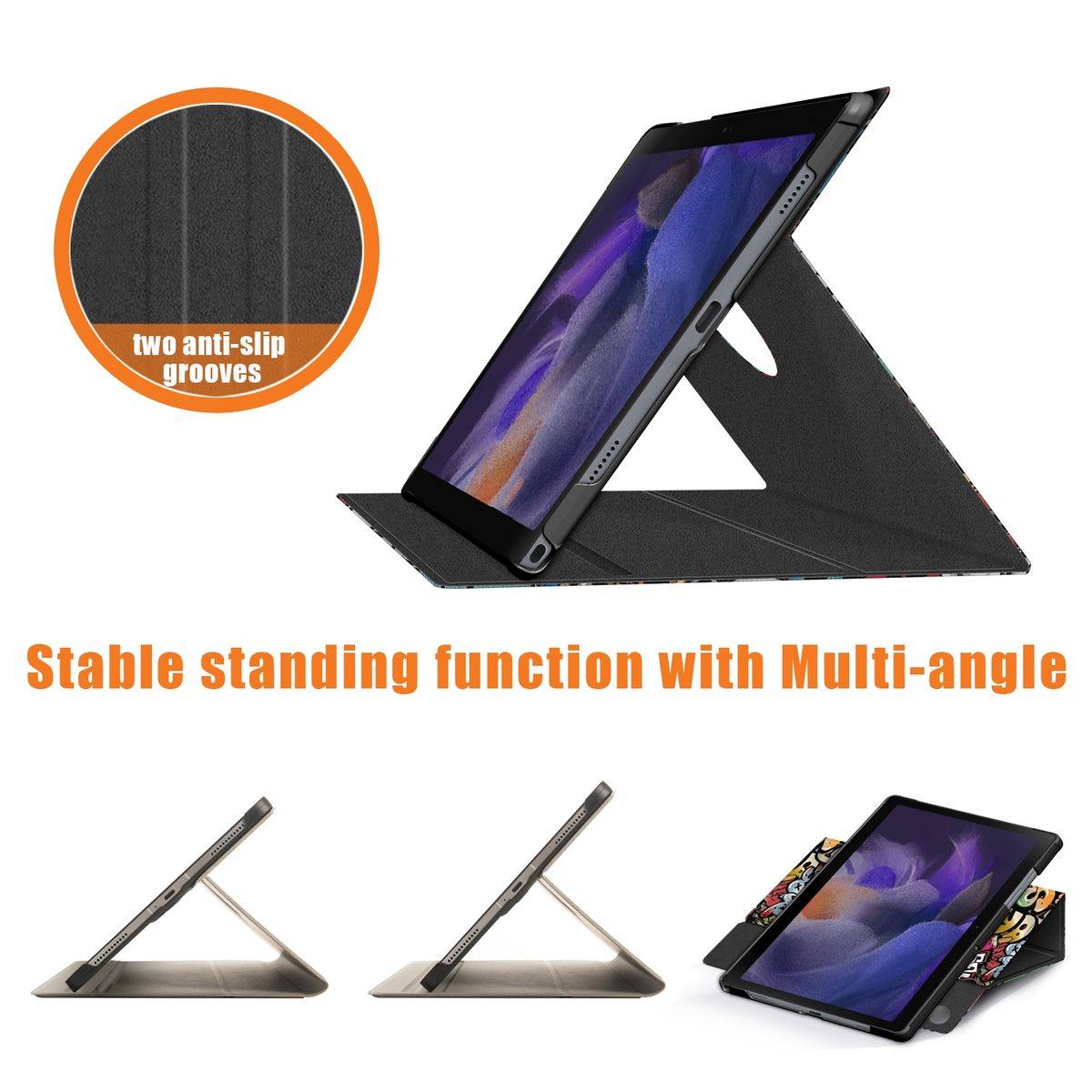 Für Samsung Galaxy Tab A8 2021 10.5 Zoll 360 Grad Rotation Tablet Tasche Hülle Case Cover Etui Schutz Motiv 2 Neu