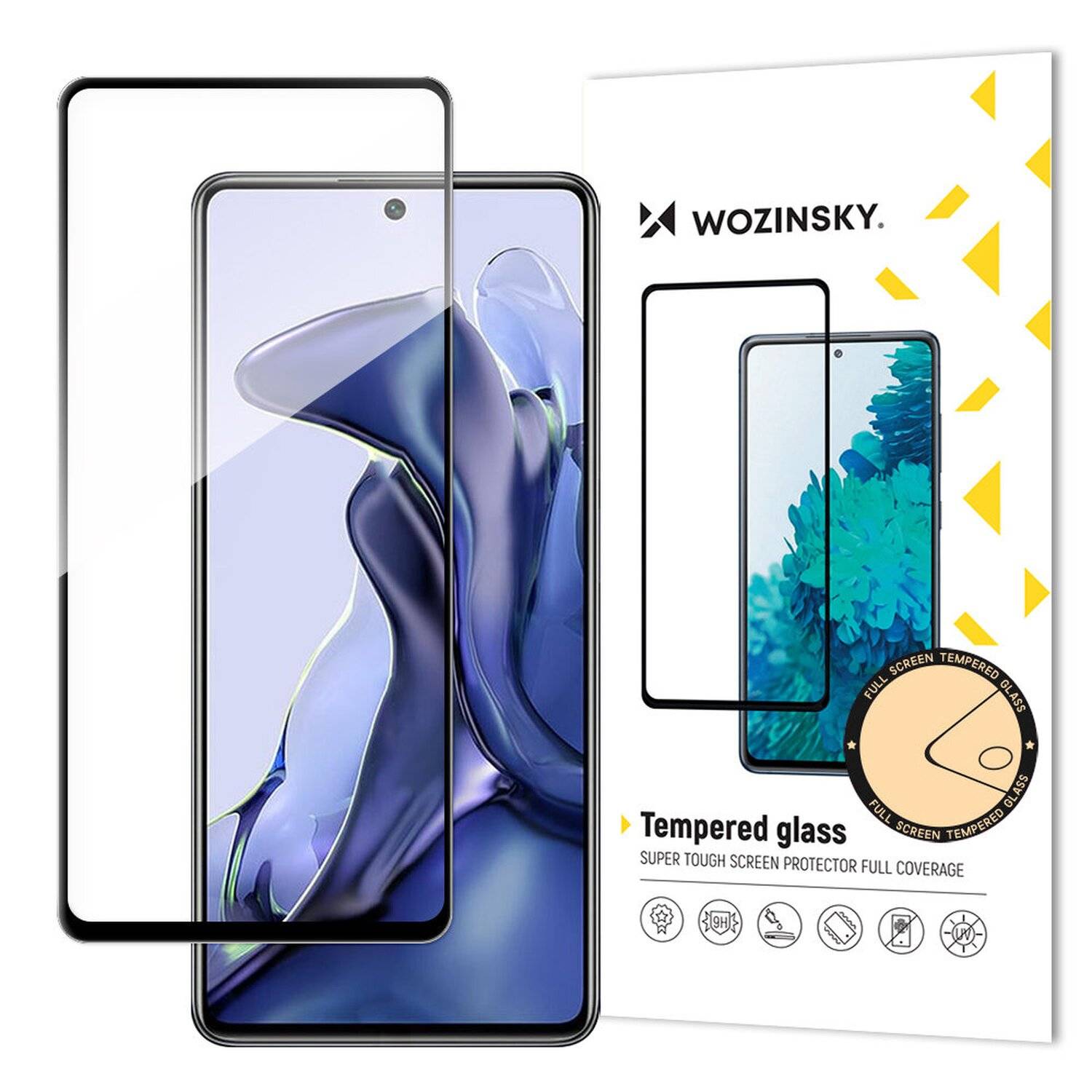 5D Schutz Glas kompatibel mit XIAOMI 11T Curved Schutz Folie Vollständig Klebend und Abdeckung
