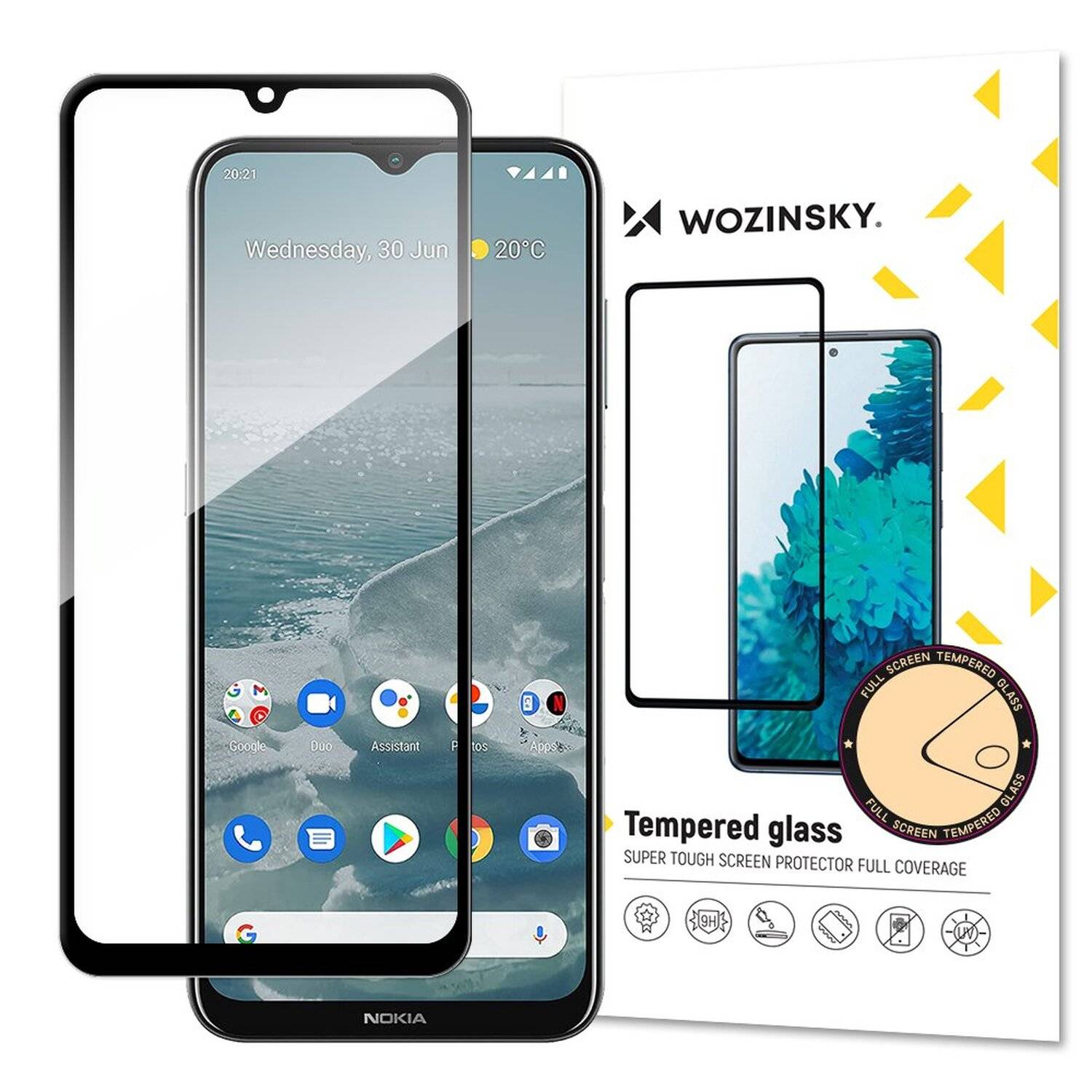 5D Schutz Glas kompatibel mit Nokia G20 Curved Schutz Folie Vollständig Klebend und Abdeckung