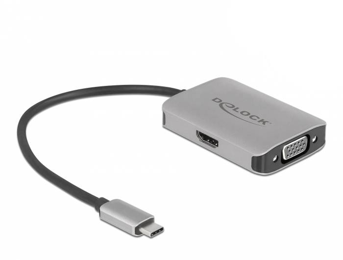 Delock - Videoadapter - USB-C männlich bis HD-15 (VGA)
