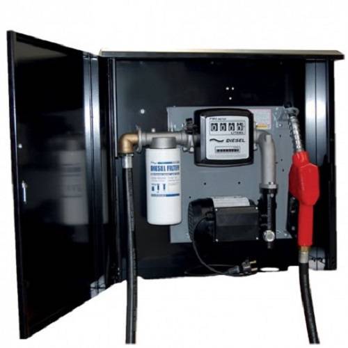 1.000 l Tankanlage mit 60 l Pumpe in abschließbarem Wandschrank DFS1000FLT