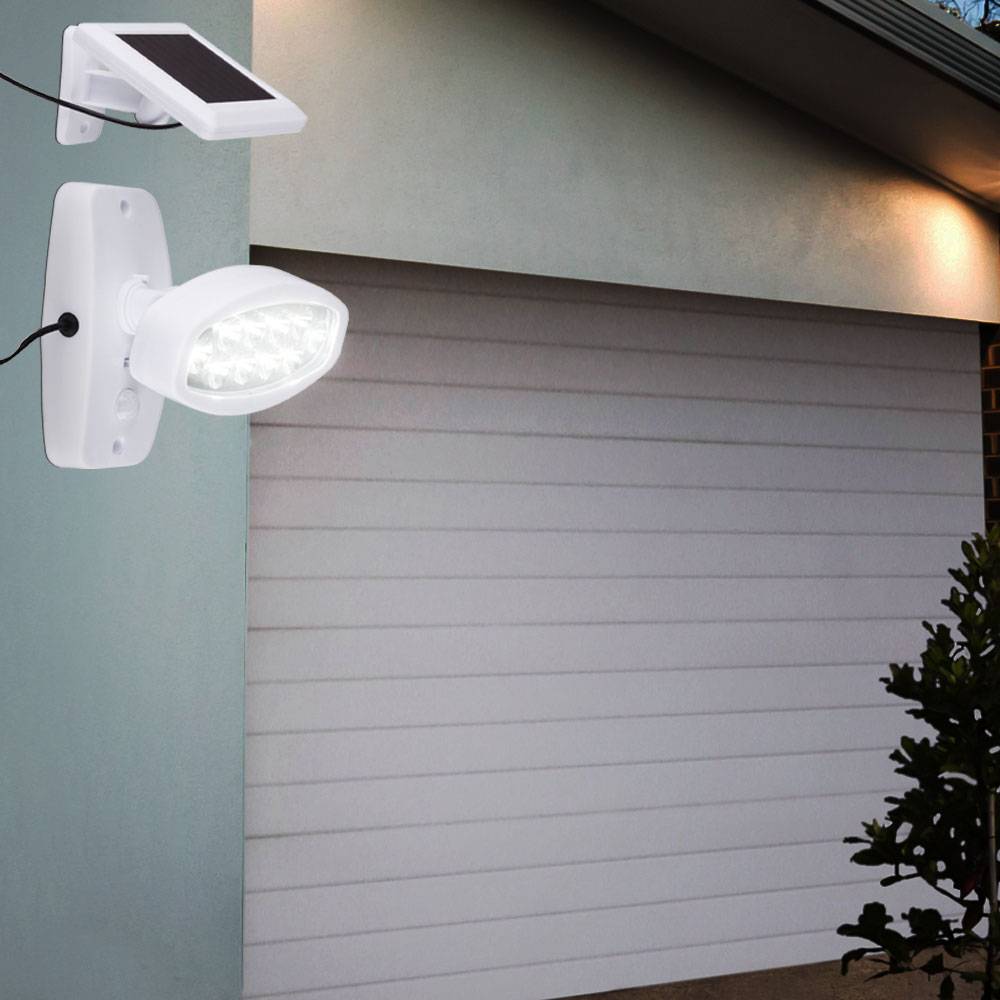 3er Set LED Solar Außen Leuchten Bewegungsmelder Wand Strahler Beleuchtungen Lampen