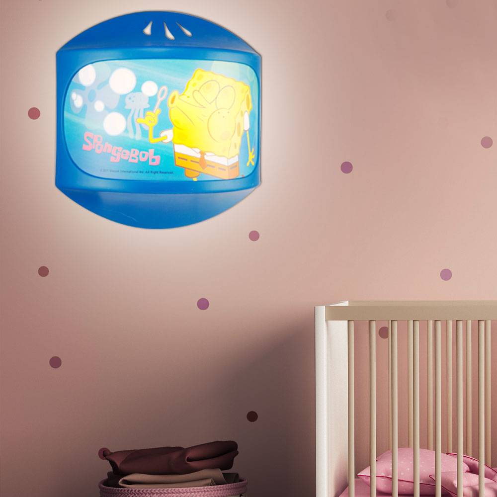 Kinder Zimmer Wand Leuchte Sponge Bob Lampe Schlaf Beleuchtung Mädchen Jungen