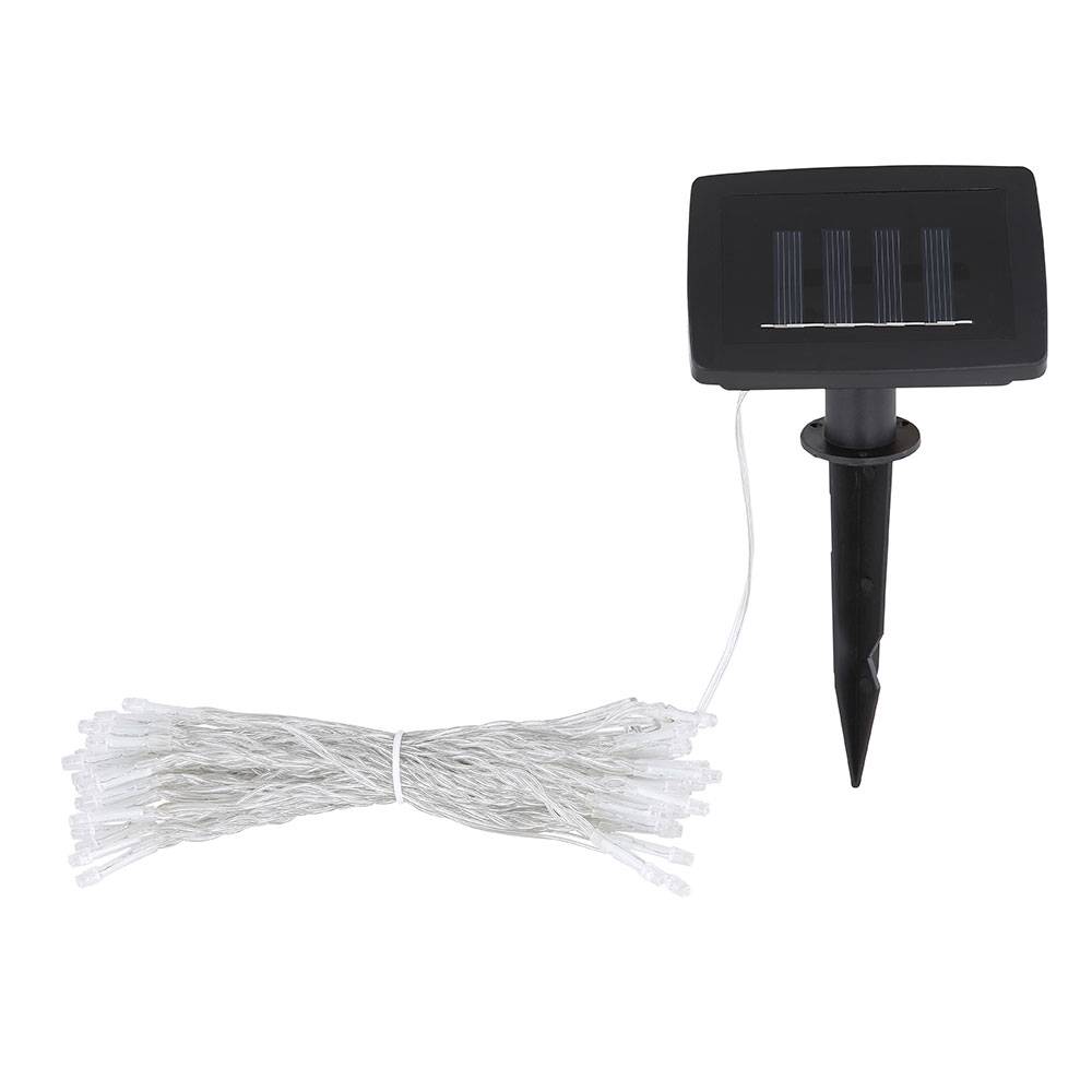 LED Solar Lichterkette Aussen Erdspieß Solarlampe Garten Dekoration Kugeln, Kunststoff schwarz transparent, LED, L 2000 cm