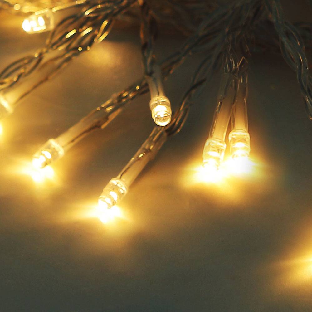 LED Solar Lichterkette Aussen Erdspieß Solarlampe Garten Dekoration Kugeln, Kunststoff schwarz transparent, LED, L 2000 cm