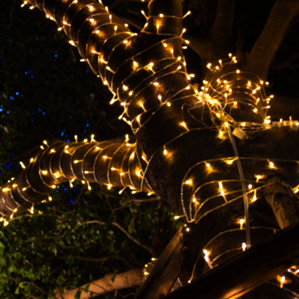 LED Solar Lichterkette Aussen Erdspieß Solarlampe Garten Dekoration Kugeln, Kunststoff schwarz transparent, LED, L 2000 cm