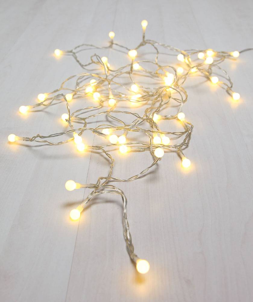 100x LED Lichter Kette Kugel Lampen Weihnachts Außen Deko Beleuchtung Länge 1290 cm