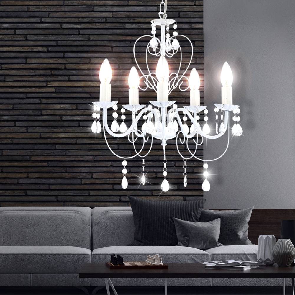 Kronleuchter Filament Hänge Lampe Kristall Dimmer Decken Leuchte im Set inkl. LED Leuchtmittel