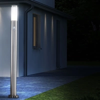 LED Edelstahl Steh Leuchte Stand Lampe Außen Beleuchtung IP44 Bewegungsmelder LED Edelstahl Steh Leuchte Stand Lampe Außen Beleuchtung IP44 Bewegungsmelder