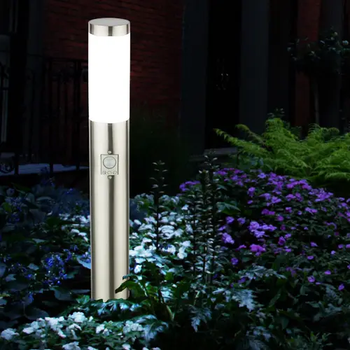 LED Edelstahl Steh Leuchte Stand Lampe Außen Beleuchtung IP44 Bewegungsmelder LED Edelstahl Steh Leuchte Stand Lampe Außen Beleuchtung IP44 Bewegungsmelder