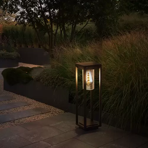 Außenlampe Stehleuchte Standlampe Garten Aluminium schwarz IP44, Druckguss, 1x E27 Fassung, LxBxH 15x15x50 cm Außenlampe Stehleuchte Standlampe Garten Aluminium schwarz IP44, Druckguss, 1x E27 Fassung, LxBxH 15x15x50 cm