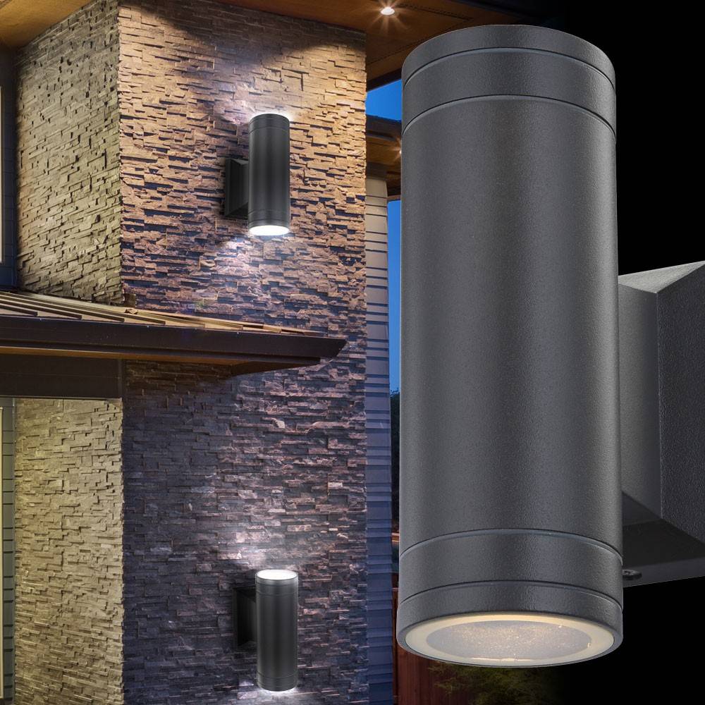 9 Watt LED Haus Wand Beleuchtung Garten Aluminium Up Down Wand Lampe Außen Leuchte