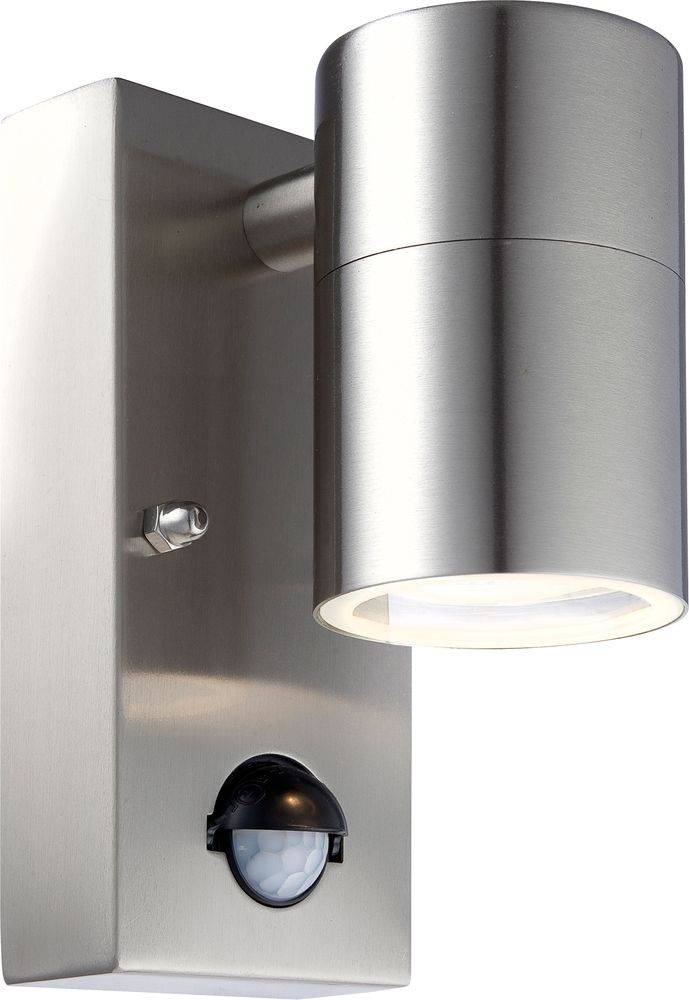 LED Außen Wand Lampe Leuchte Glas Edelstahl Sensor IP44 Weg Garten Hof Terrasse