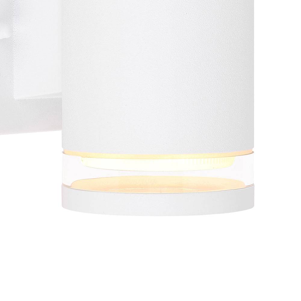 Außen Wand Spot Up&Down Lampe Aluminium Glas Leuchte Garten Weg Hof Beleuchtung