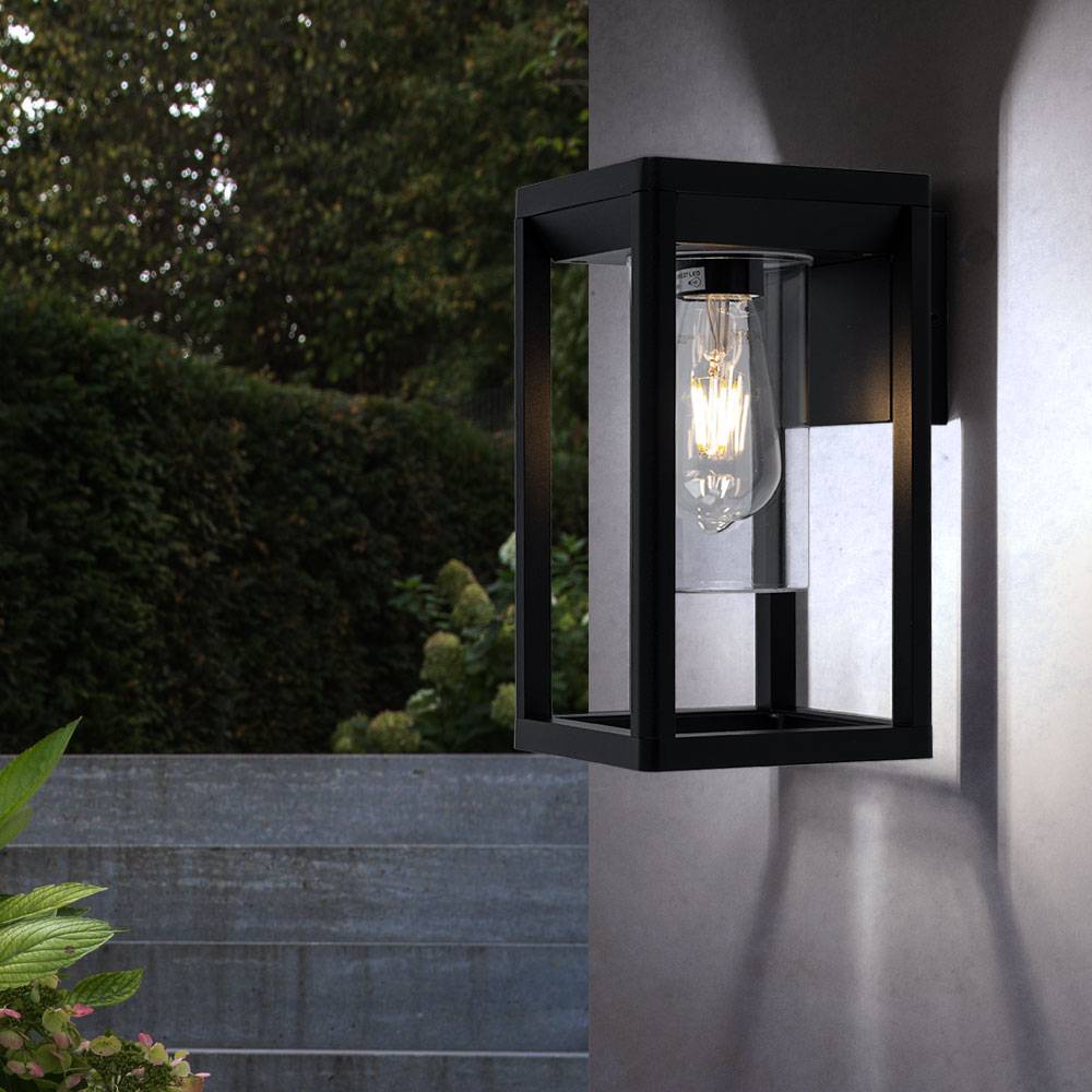 Außen Wand Lampe Garten Strahler Gestell ALU Lampe FILAMENT Lese Leuchte im Set inkl. LED Leuchtmittel