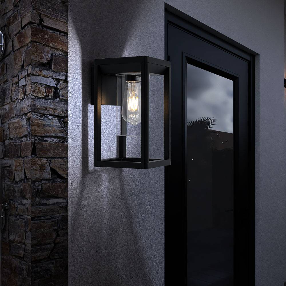 Außen Wand Lampe Garten Strahler Gestell ALU Lampe FILAMENT Lese Leuchte im Set inkl. LED Leuchtmittel