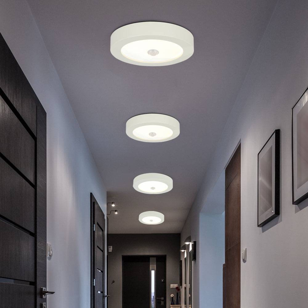LED Decken Lampe Bewegungsmelder Wohn Zimmer Aufbau Panel Flur Leuchte weiß