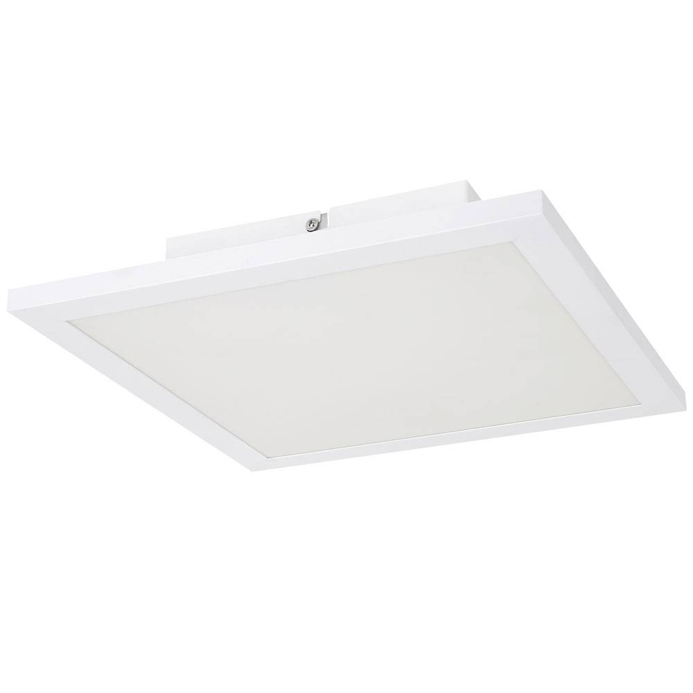 Deckenpanel Deckenleuchte Aufbaupanel Deckenlampe Flurleuchte Schlafzimmer, weiß opal quadratisch, 1x LED 12 Watt 750 Lumen warmweiß, HxLxB 6x30x30