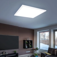 Deckenpanel Deckenleuchte Aufbaupanel Deckenlampe Flurleuchte Schlafzimmer, weiß opal quadratisch, 1x LED 12 Watt 750 Lumen warmweiß, HxLxB 6x30x30 Deckenpanel Deckenleuchte Aufbaupanel Deckenlampe Flurleuchte Schlafzimmer, weiß opal quadratisch, 1x LED 12 Watt 750 Lumen warmweiß, HxLxB 6x30x30