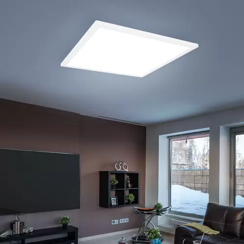 Deckenpanel Deckenleuchte Aufbaupanel Deckenlampe Flurleuchte Schlafzimmer, weiß opal quadratisch, 1x LED 12 Watt 750 Lumen warmweiß, HxLxB 6x30x30 Deckenpanel Deckenleuchte Aufbaupanel Deckenlampe Flurleuchte Schlafzimmer, weiß opal quadratisch, 1x LED 12 Watt 750 Lumen warmweiß, HxLxB 6x30x30