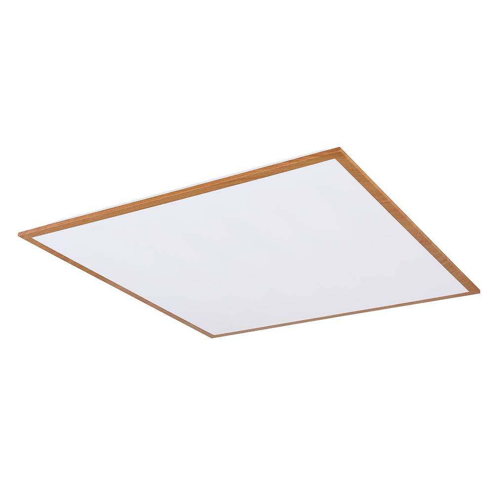 Deckenpanel Deckenleuchte Aufbaupanel Designleuchte Wohnzimmerleuchte in Holzoptik, Aluminium Kunststoff, 1x LED 36 Watt 2250 Lumen warmweiß, LxBxH
